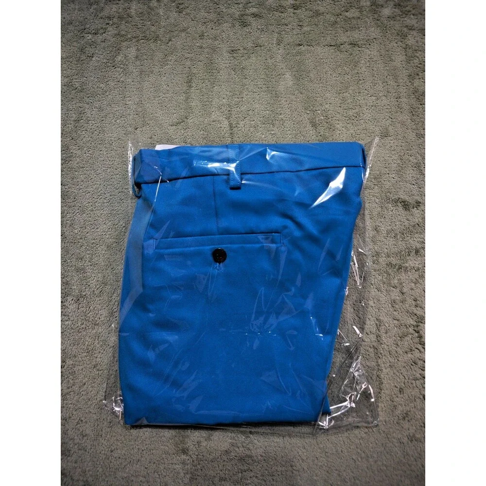 Haggar Cool 18 Mens Golf Shorts Size 42 Blue Performance Moisture Wicking NWT
